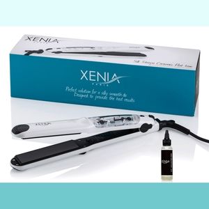 Xenia Ceramic Steam Flat Iron with Argan Oil NEW! NIB